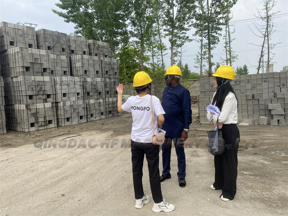 Nigerian Clients Tour HF Machinery CO., LTD's Block Machine Factory